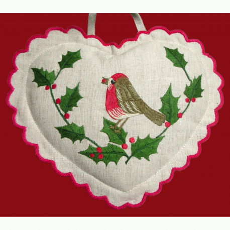 Coeur lin  oiseau houx