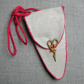 Etui à ciseaux " bouton Cigogne "